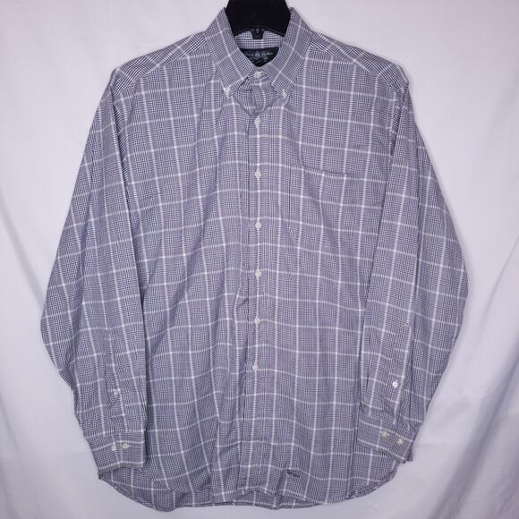 Brooks Brothers Country Club Shirt Mens Large Plaid Egyptian Cotton - Picture 2 of 11